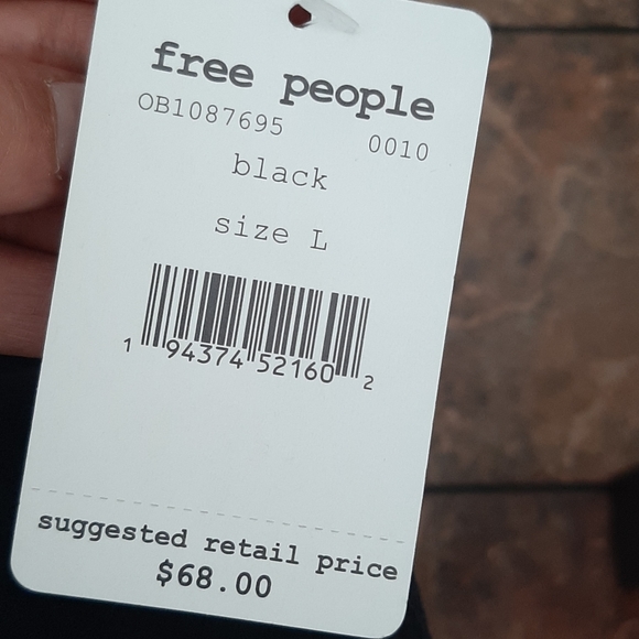 Free People BNWT Palo Alto top, blk sz L - Picture 4 of 11